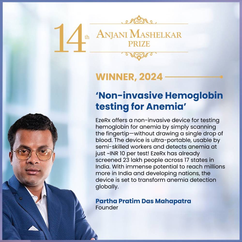 Anjani Mashelkar Foundation Award WInner 2024 - Non Invasive Hemoglobin Screening device